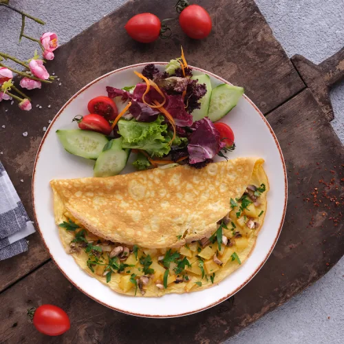 Patates Mantarlı Omlet